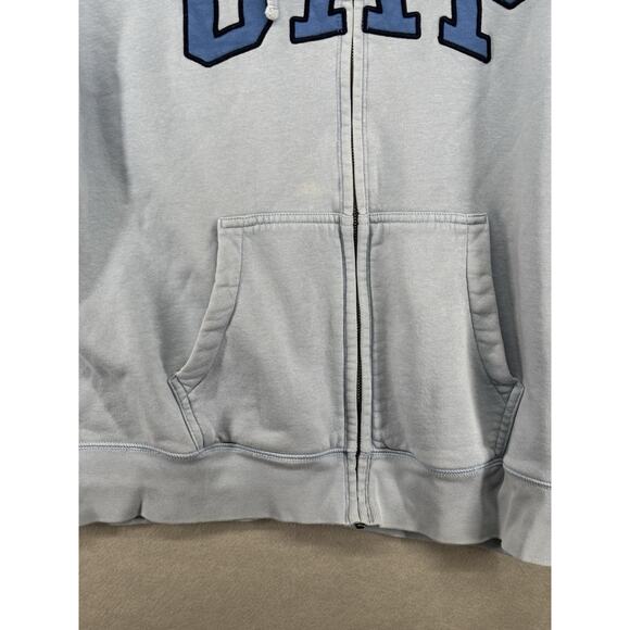 GAP Full Zip Hoodie Sweatshirt Pockets Casual Comfy Blue Large - Picture 4 of 8